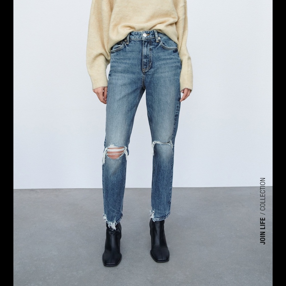 Zara ripped jeans